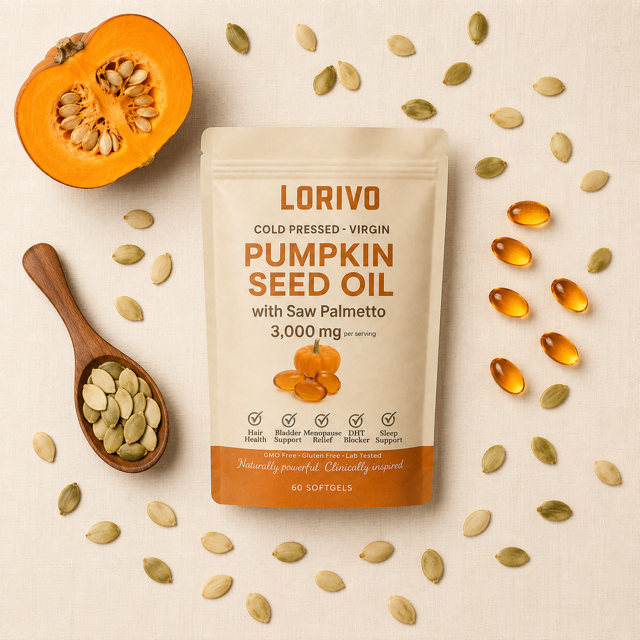 Lorivo™ Pumpkin Seed Oil Softgels
